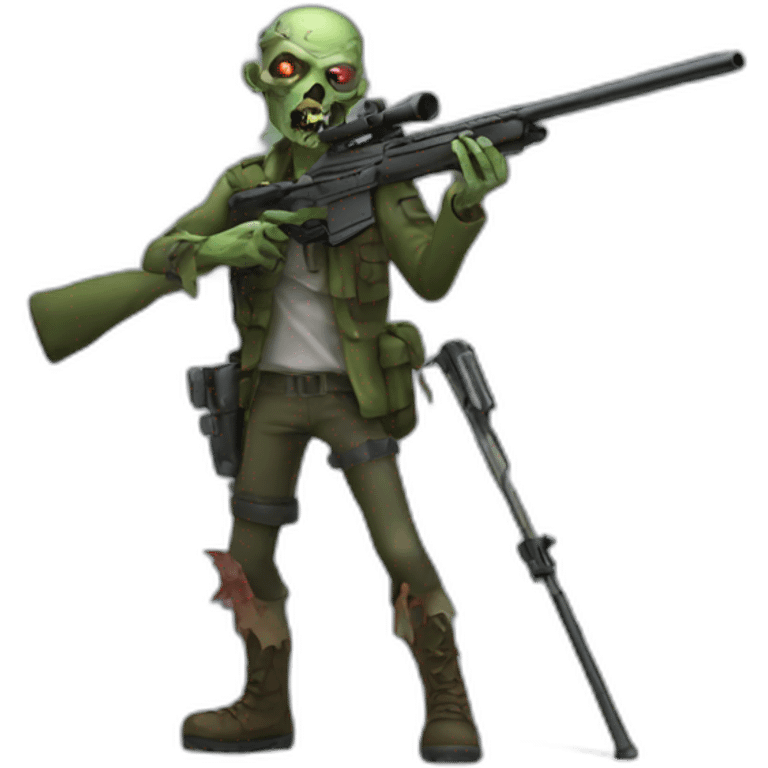 Zombie fantasy wearing a sniper emoji