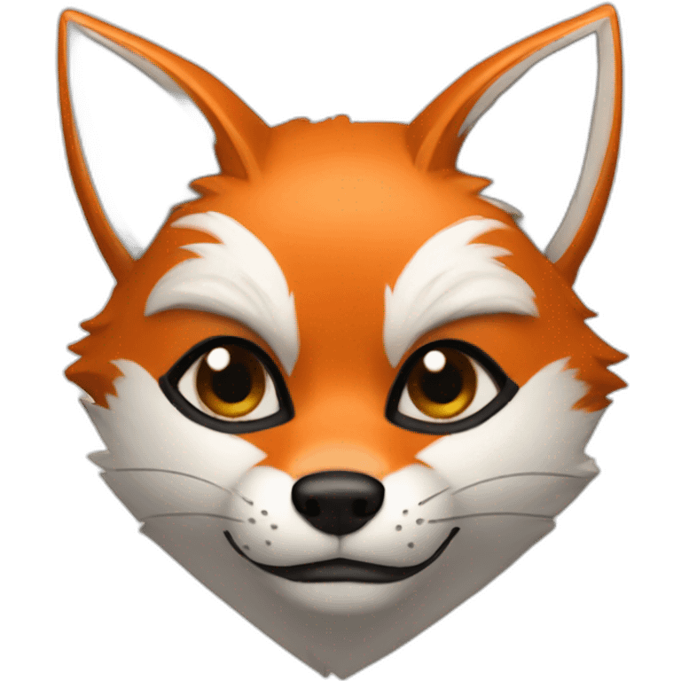 fox with a superhero mask emoji