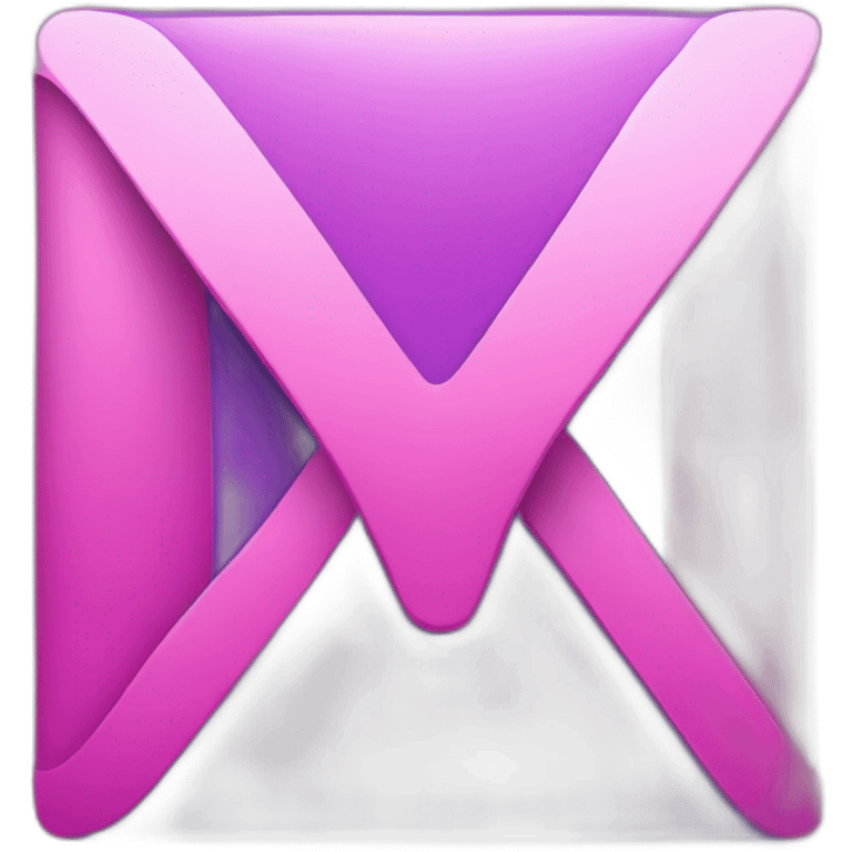 LETTER W PINK AND VIOLET VIBRANT emoji