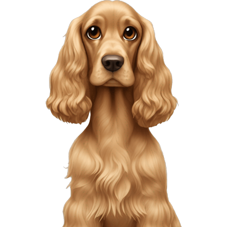 Blonde cocker spaniel Brown n'ose emoji