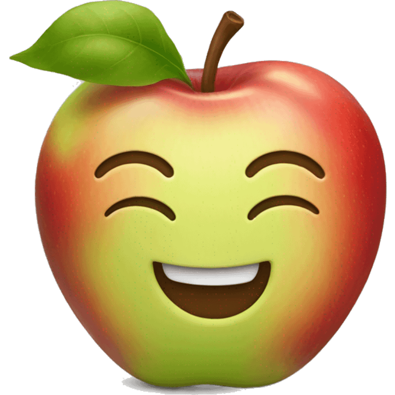 Smiling apples emoji