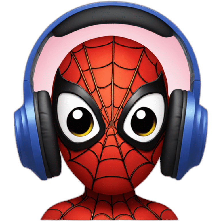 Spiderman with headphones on emoji