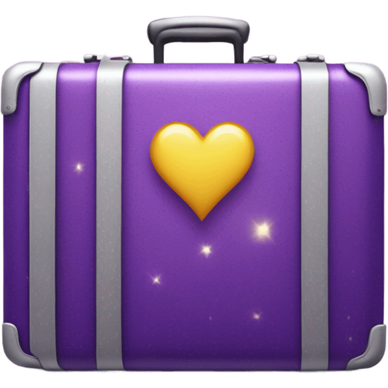  A suitcase without a handle, symbolizing a cumbersome or unnecessary business process.purple heart with sparkles emoji