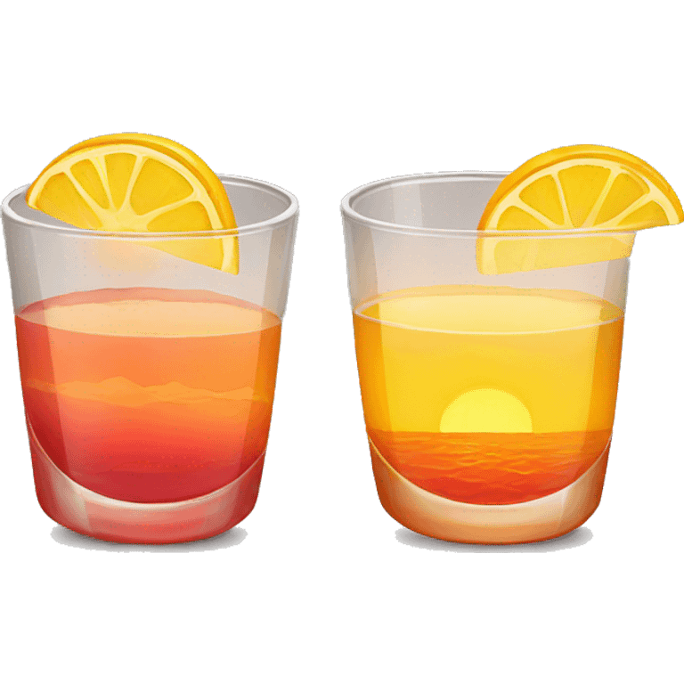 Tequila and sunrise emoji