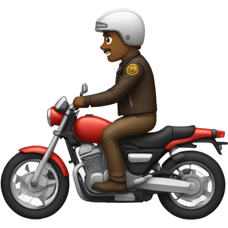 Daniel Larson riding a motorcycle  emoji