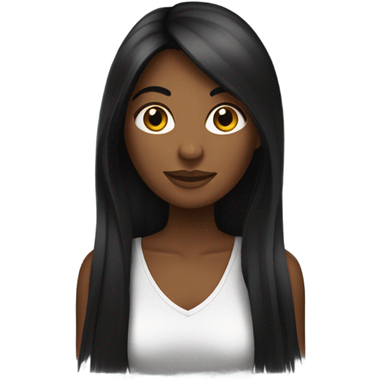 Fille cheveux noir  emoji