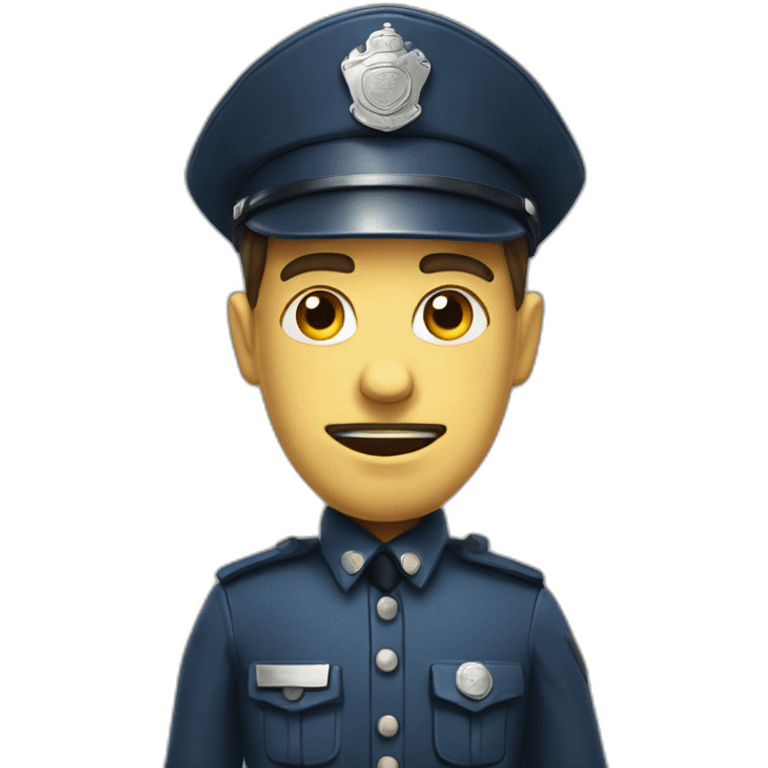 French policeman with a nasty look emoji