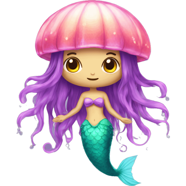 Jellyfish mermaid emoji