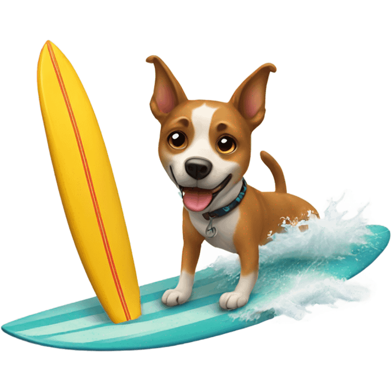 Surfing dog emoji