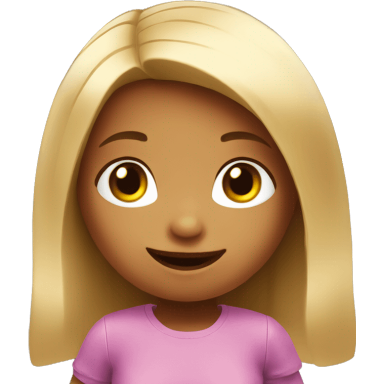 a little girl playing roblox emoji