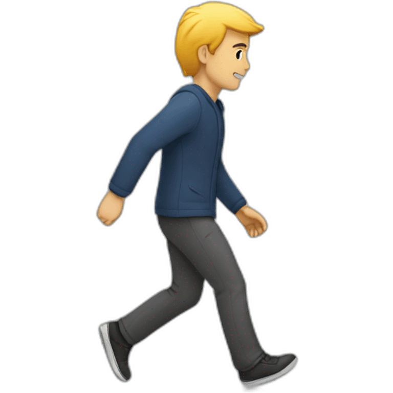 A man walks and falls emoji