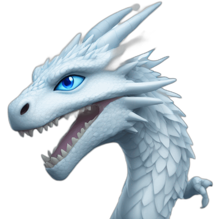 White Dragon with a Blue eyes emoji