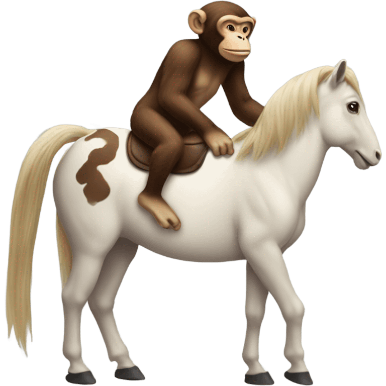 monkey riding horse emoji