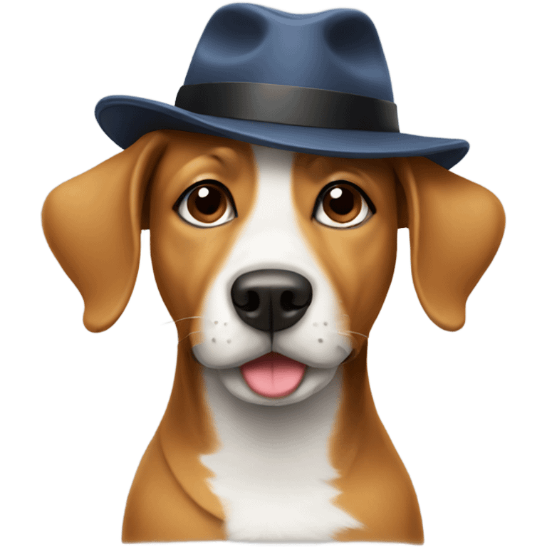 Dog with hat emoji