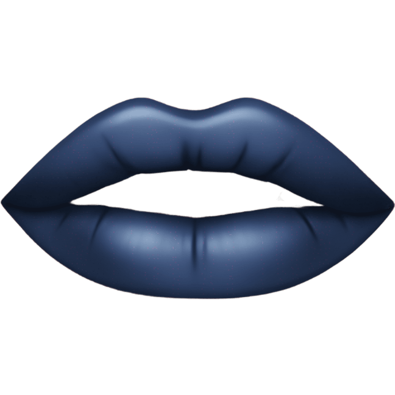 realistic dark blue lips emoji