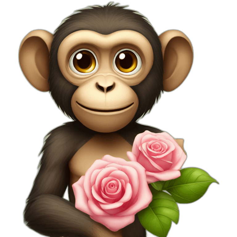 Monkey with rose emoji