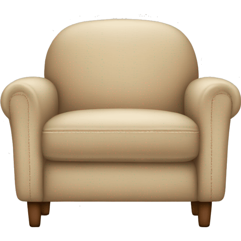 Cozy beige armchair emoji