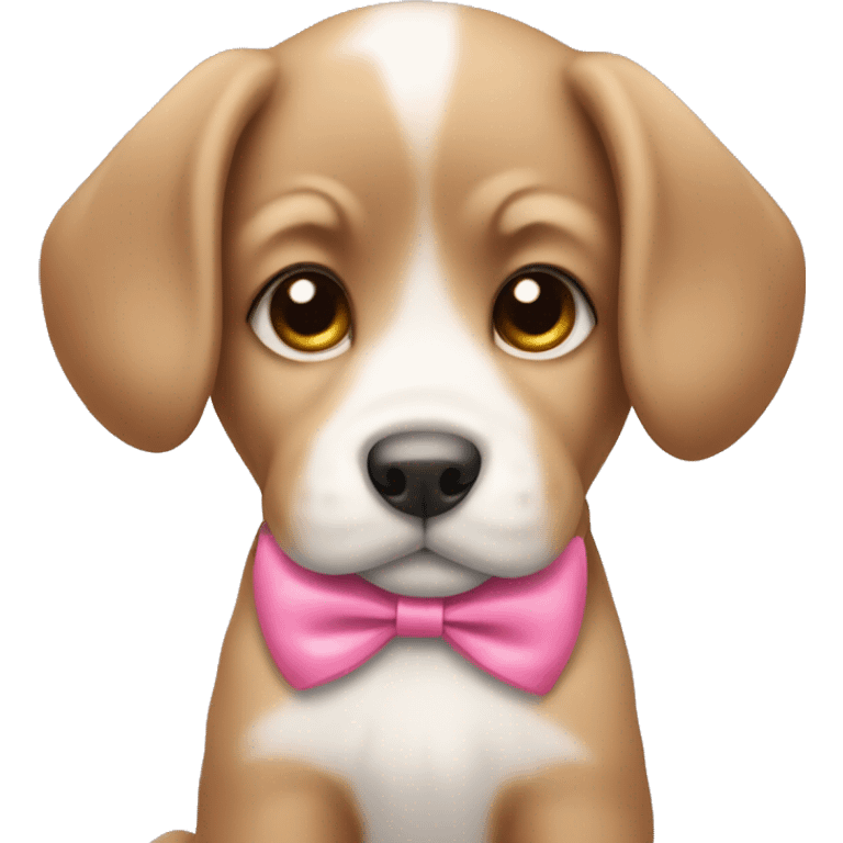 puppy with pink bow emoji