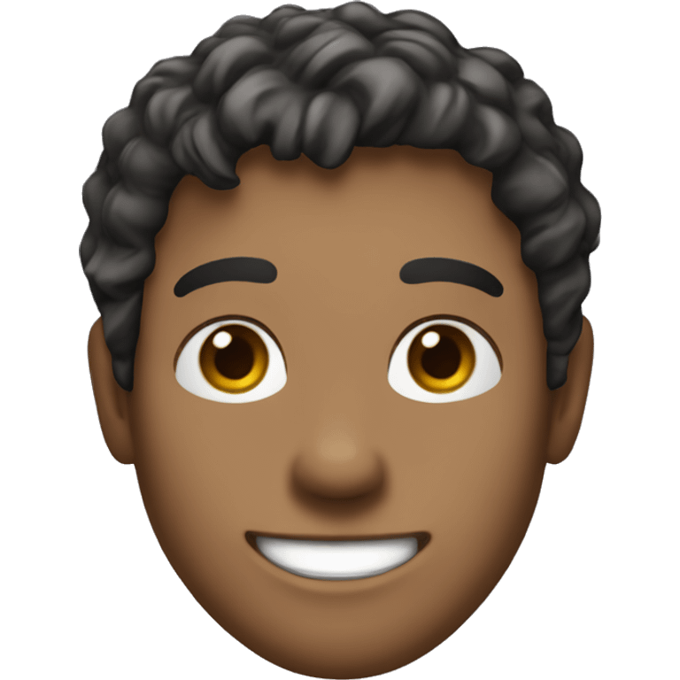 Create a friendly male avatar with short, messy dark hair, a warm smile, and wearing a casual hoodie. The style should feel relaxed and approachable. emoji