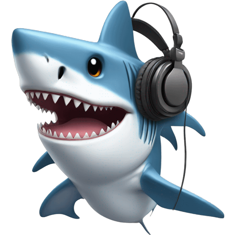 shark with headphones emoji