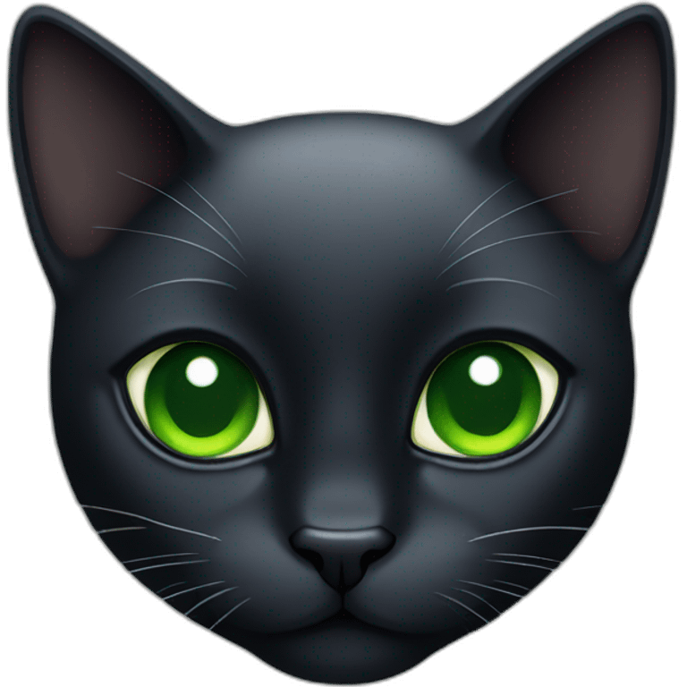 black cat with green eyes  emoji