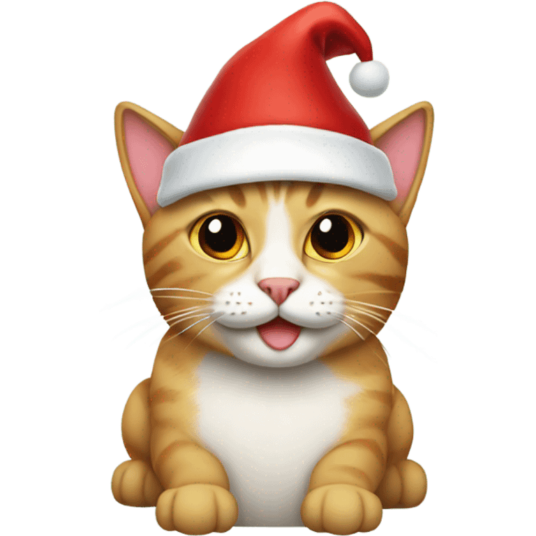 Cat with Santa hat emoji