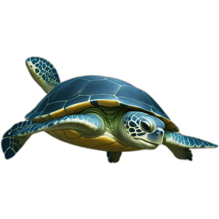 Tortue sur baleine emoji