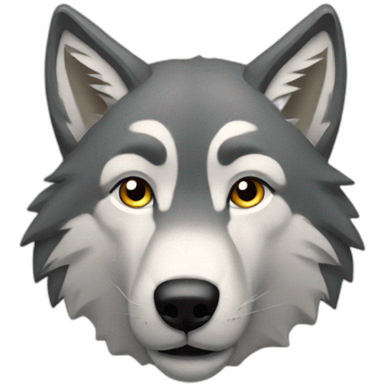 Loup en colère emoji