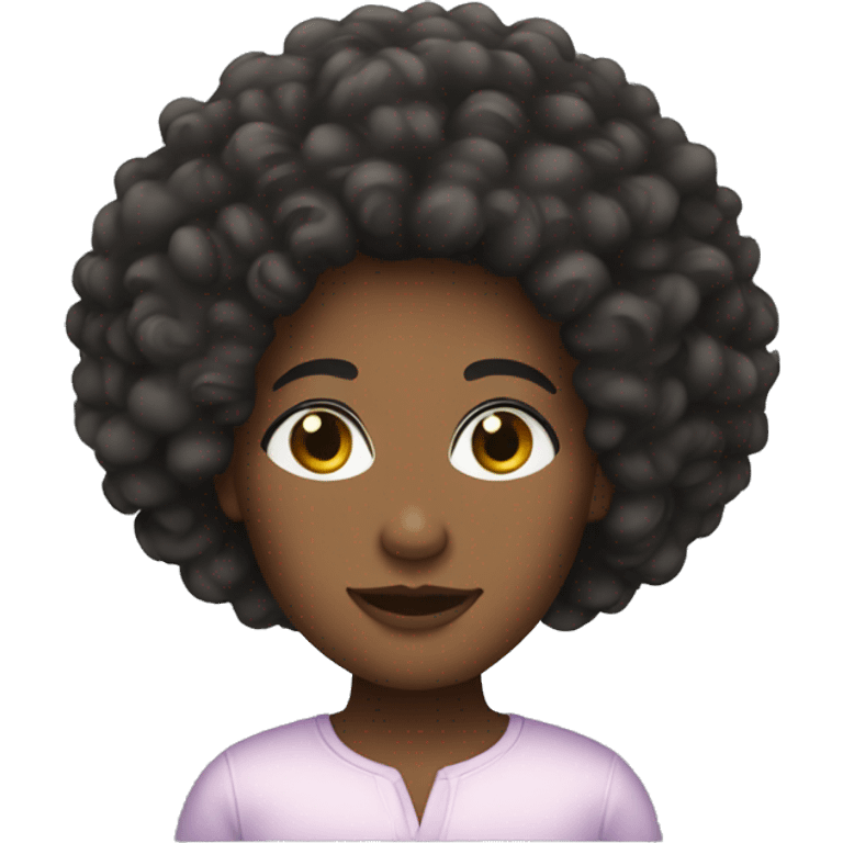 afro curvy hair  emoji