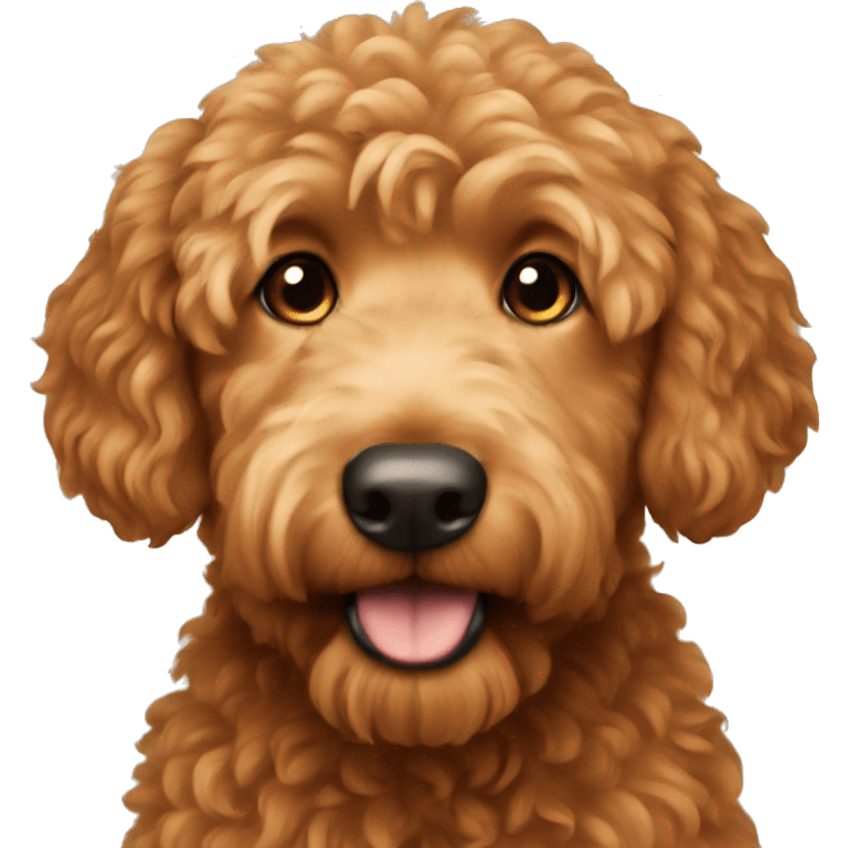 Red mini golden doodle emoji emoji