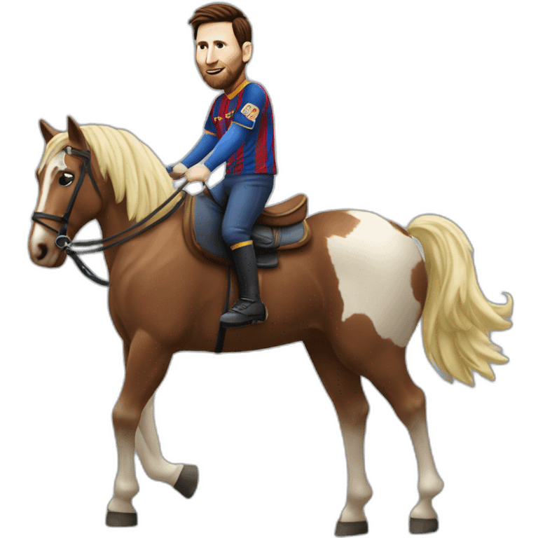 Messi sur un cheval emoji