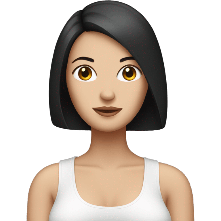 White woman with black bob cut pregnant  emoji