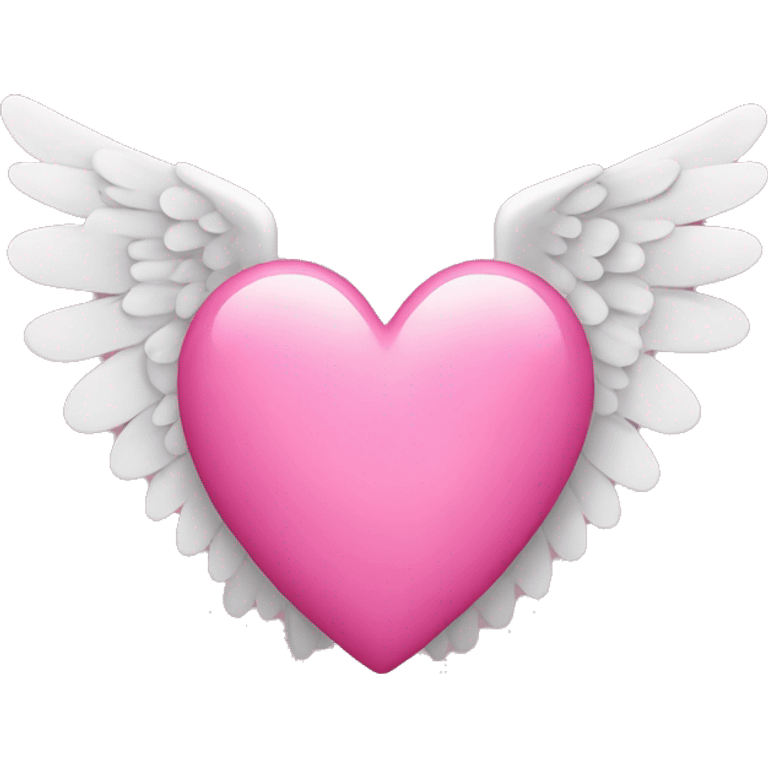 Pink heart with wings emoji