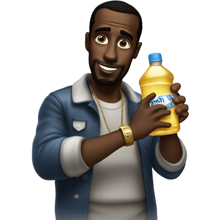 p diddy holding baby oil emoji