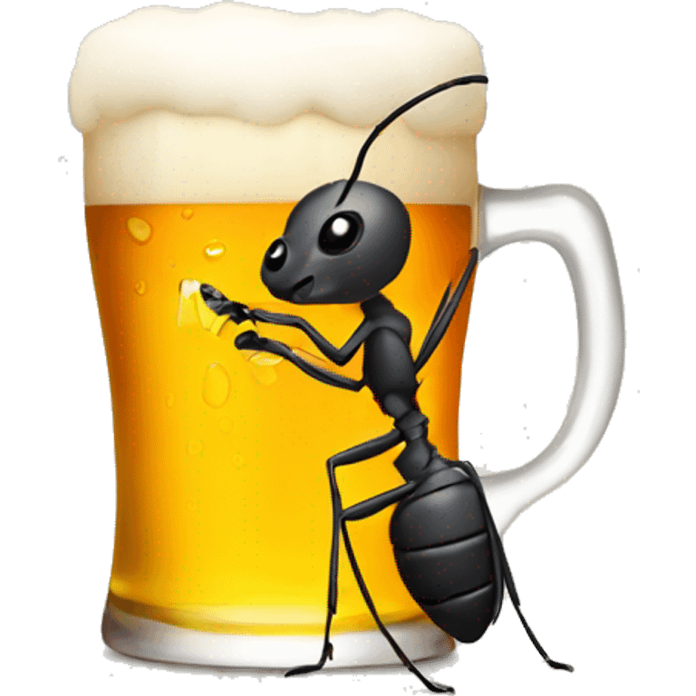 ant drinking beer  emoji