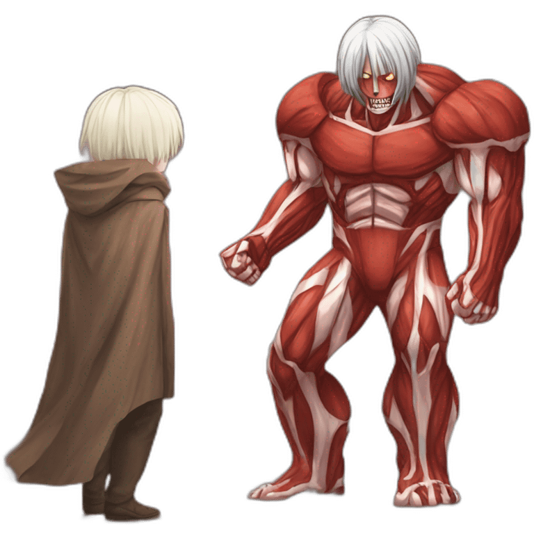 colossal titan vs livai emoji