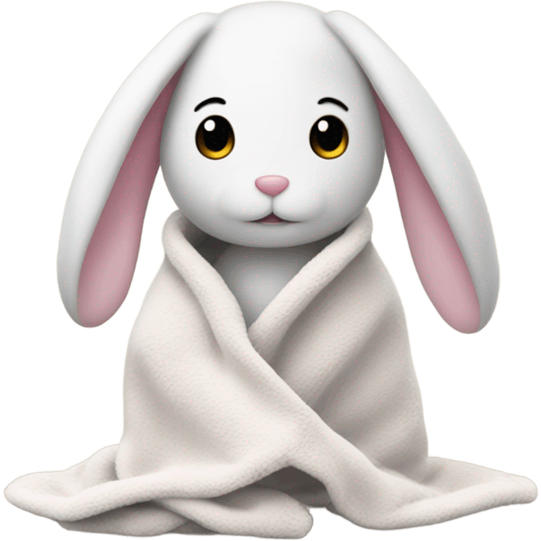 bunny security blanket  emoji