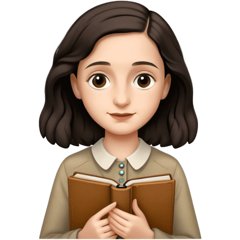 anne frank and her dairy emoji