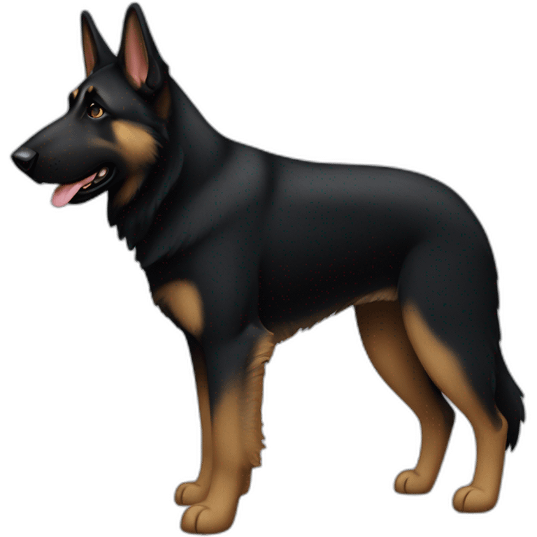 Black German shepherd full-height  emoji