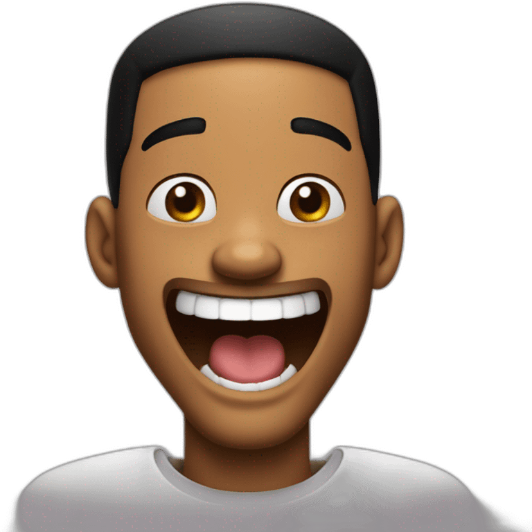 Will smith happy with your mouth a little open emoji