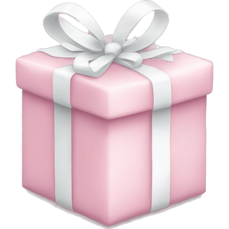 Light pink Christmas gifts under a white Christmas tree  emoji