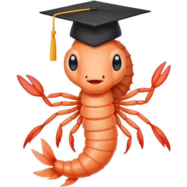 shrimp with phd hat emoji