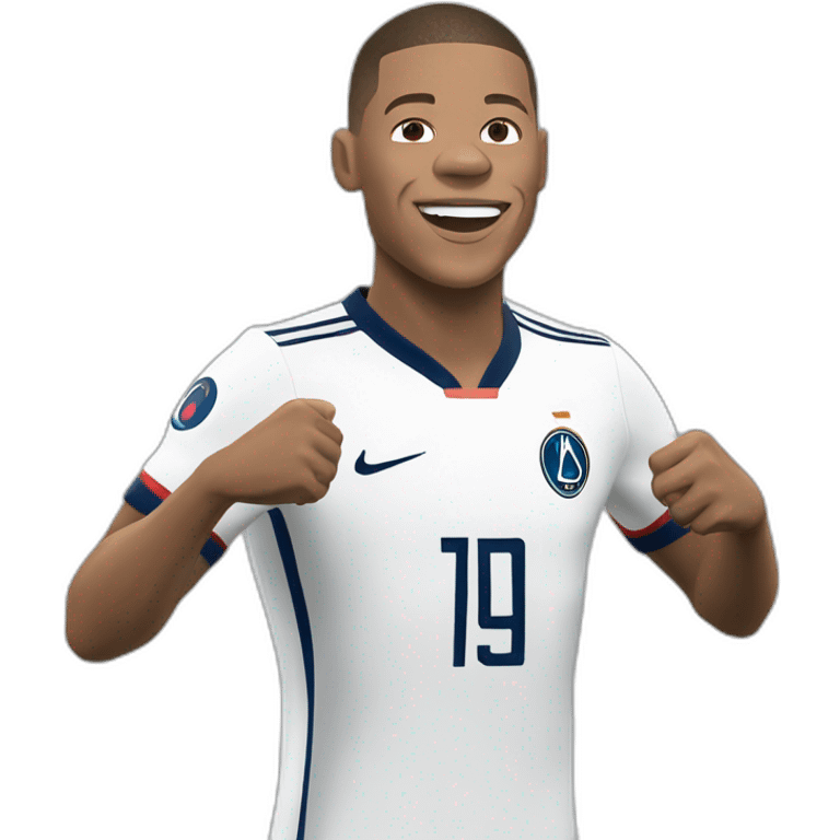 Kylian Mbappé celebrating emoji