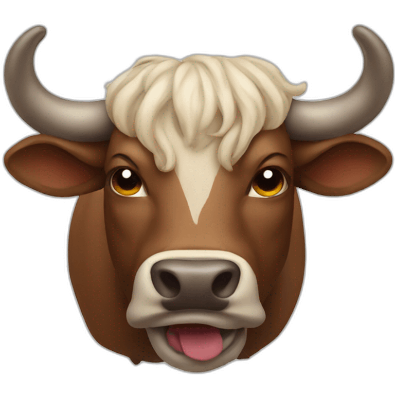 constipated bull emoji