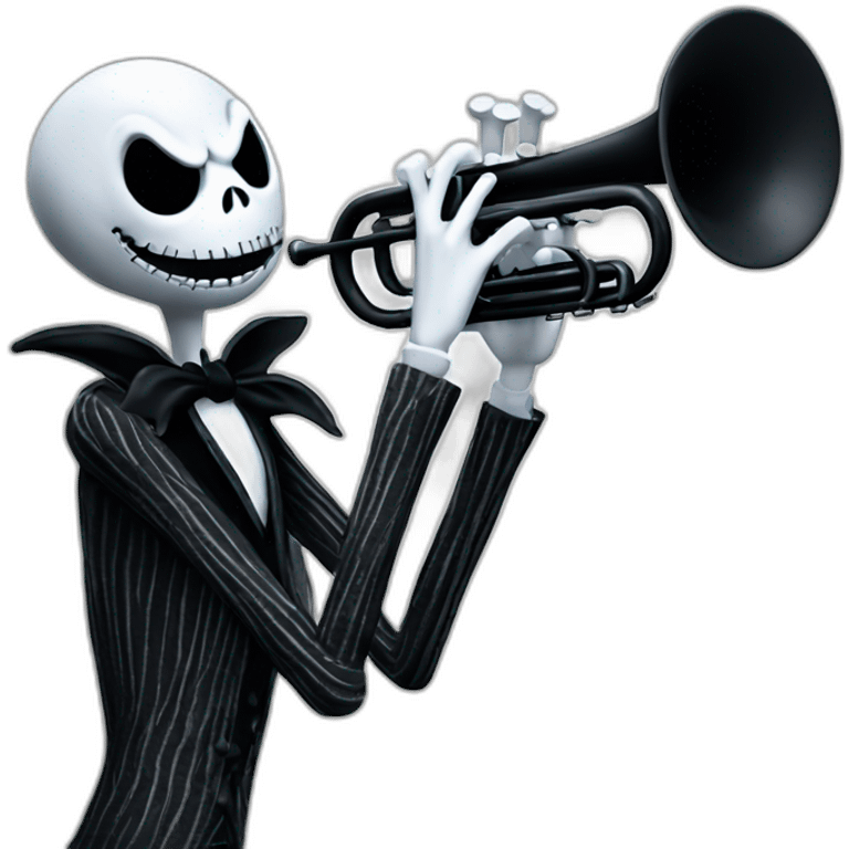 Jack skellington play trumpet emoji