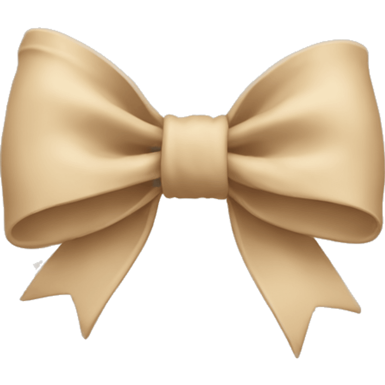 Beige bow emoji