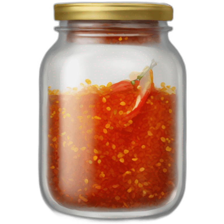 a jar of crispy chili oil emoji