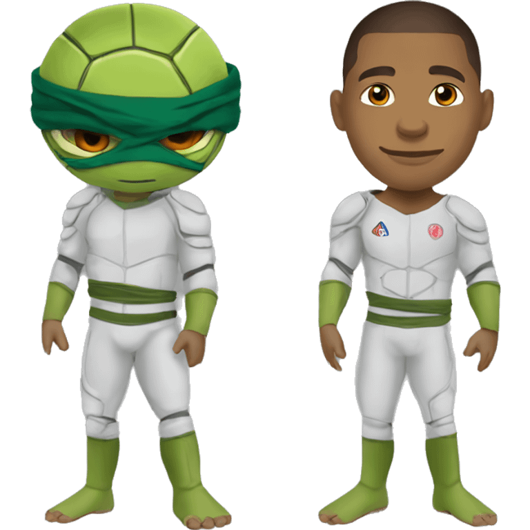 Mbappé like a ninja turtle emoji