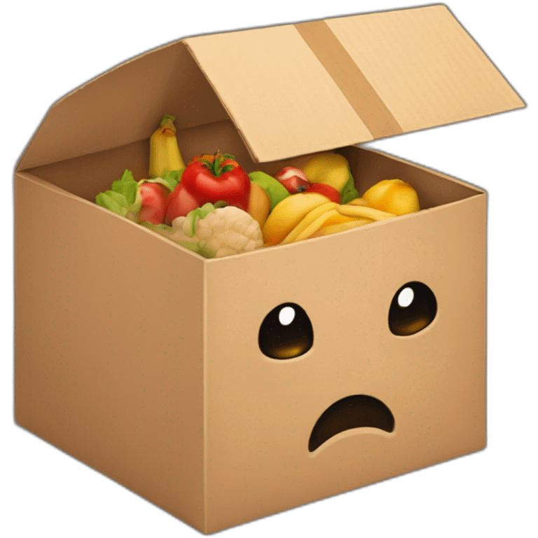 food delivery, angry box emoji