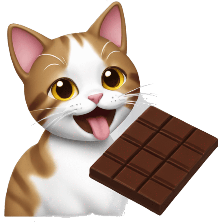 cat eating chocolate  emoji